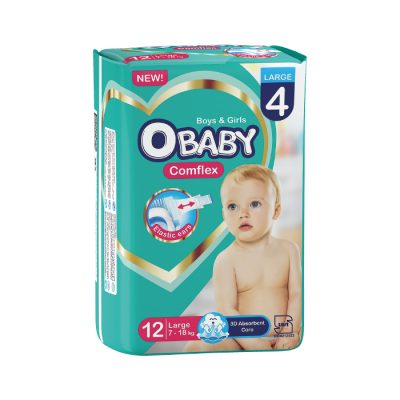 پوشک کامل کامفلکس( کشی + 3D ) OBABY سایز بزرگ 12 عددی