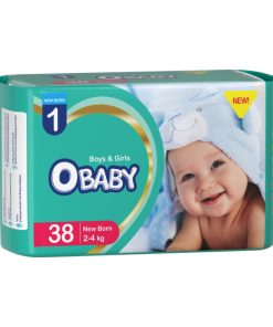 پوشک کامل( کشی + 3D ) OBABY دوبل سایز نوزادی 38 عددی(6بسته)