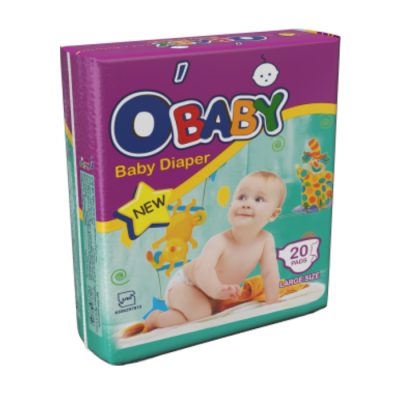 پوشک معمولی سایز بزرگ OBABY(20 عددی)